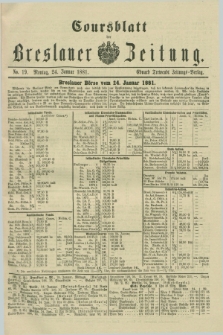 Coursblatt der Breslauer Zeitung. 1881, No. 19 (24 Januar)