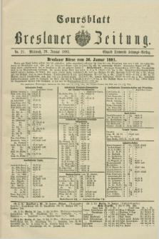 Coursblatt der Breslauer Zeitung. 1881, No. 21 (26 Januar)