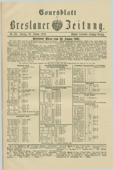 Coursblatt der Breslauer Zeitung. 1881, No. 23 (28 Januar)