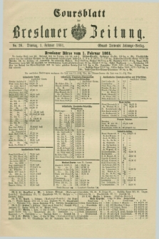 Coursblatt der Breslauer Zeitung. 1881, No. 26 (1 Februar)