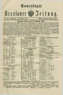 Coursblatt der Breslauer Zeitung. 1881, No. 34 (10 Februar)