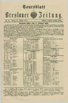 Coursblatt der Breslauer Zeitung. 1881, No. 35 (11 Februar)
