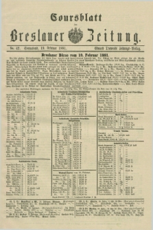 Coursblatt der Breslauer Zeitung. 1881, No. 42 (19 Februar)