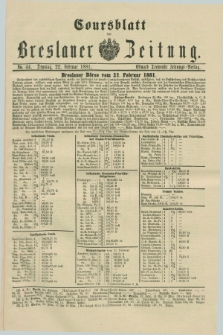 Coursblatt der Breslauer Zeitung. 1881, No. 44 (22 Februar)