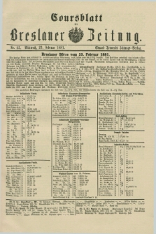 Coursblatt der Breslauer Zeitung. 1881, No. 45 (23 Februar)