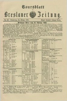 Coursblatt der Breslauer Zeitung. 1881, No. 46 (24 Februar)