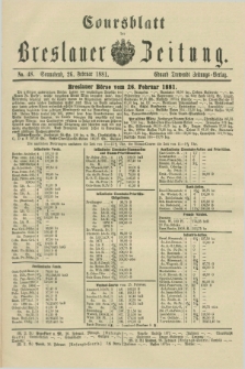 Coursblatt der Breslauer Zeitung. 1881, No. 48 (26 Februar)