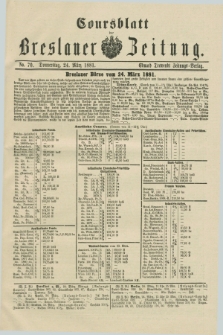 Coursblatt der Breslauer Zeitung. 1881, No. 70 (24 März)