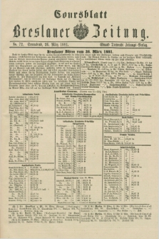 Coursblatt der Breslauer Zeitung. 1881, No. 72 (26 März)