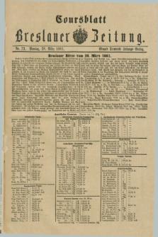 Coursblatt der Breslauer Zeitung. 1881, No. 73 (28 März)