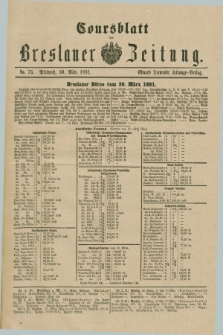Coursblatt der Breslauer Zeitung. 1881, No. 75 (30 März)