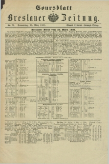 Coursblatt der Breslauer Zeitung. 1881, No. 76 (31 März)