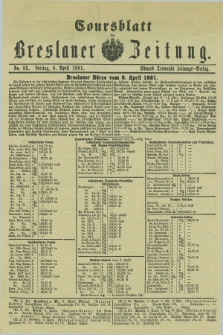 Coursblatt der Breslauer Zeitung. 1881, No. 83 (8 April)