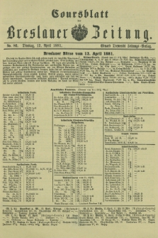 Coursblatt der Breslauer Zeitung. 1881, No. 86 (12 April)