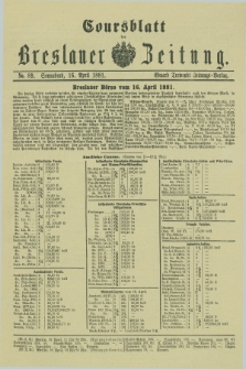 Coursblatt der Breslauer Zeitung. 1881, No. 89 (16 April)