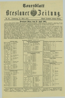 Coursblatt der Breslauer Zeitung. 1881, Nr. 92 (21 April)