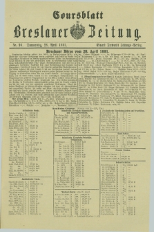 Coursblatt der Breslauer Zeitung. 1881, Nr. 98 (28 April)