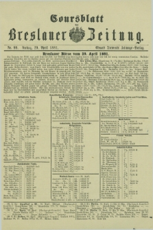 Coursblatt der Breslauer Zeitung. 1881, Nr. 99 (29 April)