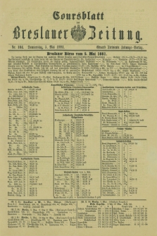 Coursblatt der Breslauer Zeitung. 1881, Nr. 104 (5 Mai)
