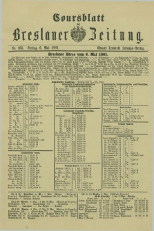 Coursblatt der Breslauer Zeitung. 1881, Nr. 105 (6 Mai)