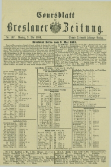 Coursblatt der Breslauer Zeitung. 1881, Nr. 107 (9 Mai)