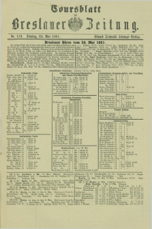 Coursblatt der Breslauer Zeitung. 1881, Nr. 119 (24 Mai)