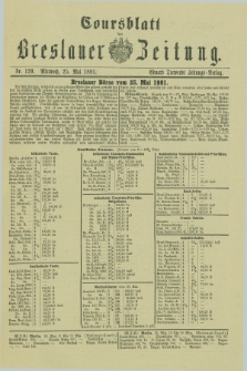 Coursblatt der Breslauer Zeitung. 1881, Nr. 120 (25 Mai)