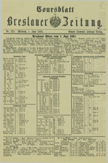 Coursblatt der Breslauer Zeitung. 1881, Nr. 125 (1 Juni)