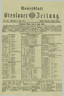 Coursblatt der Breslauer Zeitung. 1881, Nr. 130 (8 Juni)