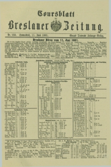 Coursblatt der Breslauer Zeitung. 1881, Nr. 133 (11 Juni)