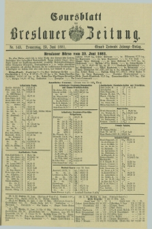 Coursblatt der Breslauer Zeitung. 1881, Nr. 143 (23 Juni)