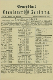 Coursblatt der Breslauer Zeitung. 1881, Nr. 166 (20 Juli)