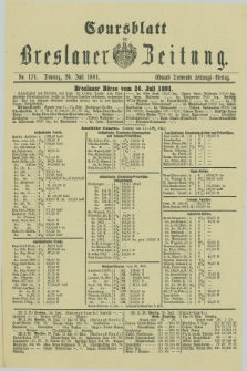 Coursblatt der Breslauer Zeitung. 1881, Nr. 171 (26 Juli)