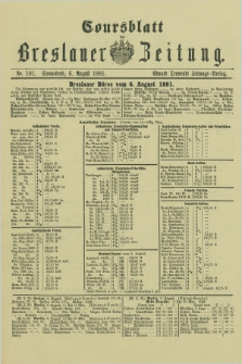 Coursblatt der Breslauer Zeitung. 1881, Nr. 181 (6 August)