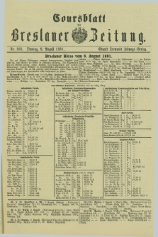 Coursblatt der Breslauer Zeitung. 1881, Nr. 183 (9 August)