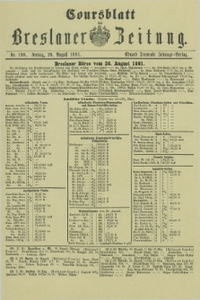 Coursblatt der Breslauer Zeitung. 1881, Nr. 198 (26 August)