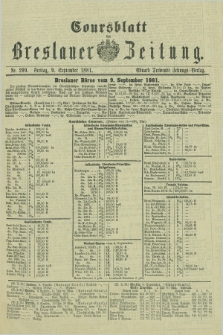 Coursblatt der Breslauer Zeitung. 1881, Nr. 209 (9 September)