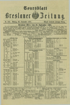 Coursblatt der Breslauer Zeitung. 1881, Nr. 223 (26 September)