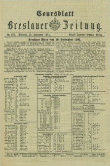 Coursblatt der Breslauer Zeitung. 1881, Nr. 225 (28 September)