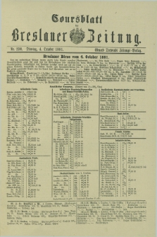 Coursblatt der Breslauer Zeitung. 1881, Nr. 230 (4 October)