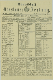 Coursblatt der Breslauer Zeitung. 1881, Nr. 236 (11 October)