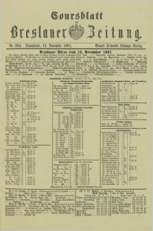 Coursblatt der Breslauer Zeitung. 1881, Nr. 264 (12 November)