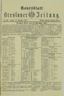 Coursblatt der Breslauer Zeitung. 1881, Nr. 269 (18 November)