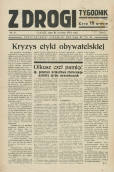 Z Drogi : tygodnik. R.1, nr 6 (24 czerwca 1934)