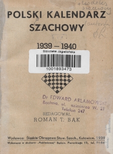 Polski Kalendarz Szachowy. 1939/1940