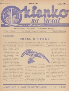 Okienko na Świat : pismo dzieci i młodzieży. 1938, nr 21