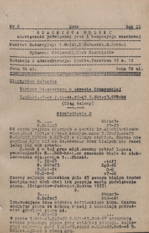 Szachista Polski : miesięcznik poświęcony grze i kompozycji szachowej. 1947, nr 2