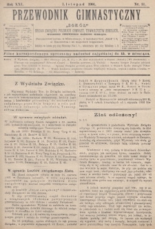 Przewodnik Gimnastyczny „Sokoł” : organ Związku Polskich Gimnastycznych Towarzystw Sokolich. R.21 (1901), nr 11