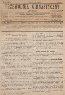 Przewodnik Gimnastyczny „Sokoł” : organ Związku Polskich Gimnastycznych Towarzystw Sokolich. R.22 (1902), nr 1