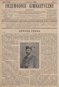 Przewodnik Gimnastyczny „Sokoł” : organ Związku Polskich Gimnastycznych Towarzystw Sokolich. R.22 (1902), nr 7
